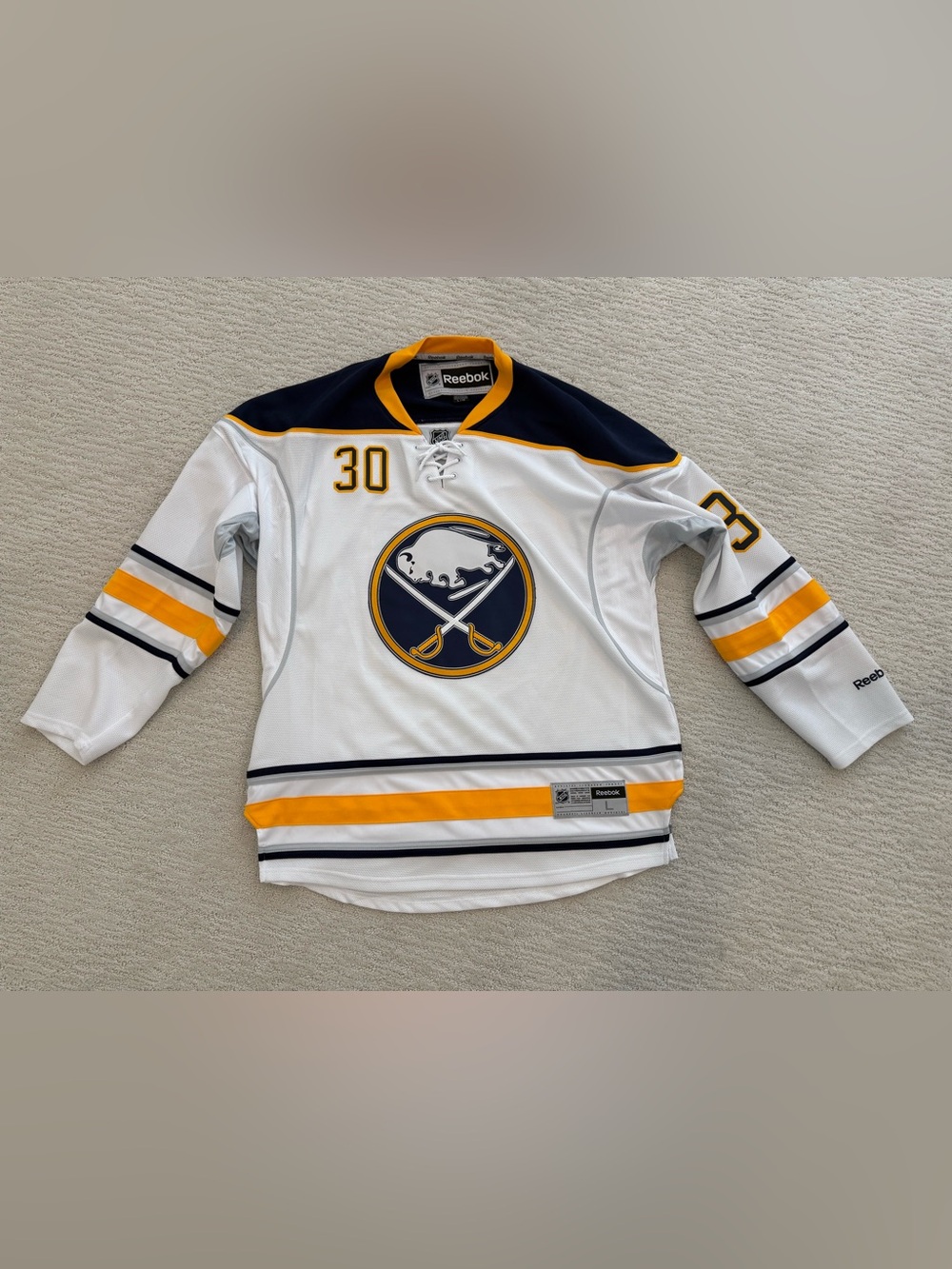 Buffalo Sabres Reebok hockey away jersey 30 Ryan Miller Large